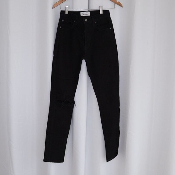 Reformation Serena High Rise Black Jeans Sz 24 - Picture 3 of 11